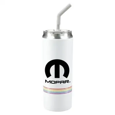 20 oz. Rainbow Graphic Tumbler with Stainless Steel Straw